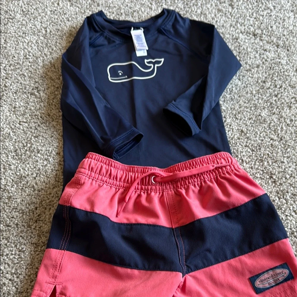 Kids Swim Set - Navy and Red Whale Design - Picture 5 of 8
